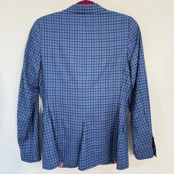 Tom James $1500 custom Blue Plaid Women’s Tailored Blazer never worn bespoke - Picture 3 of 13